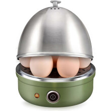 Electric Egg Boiler with Auto-Off Stainless Steel Rack Tray Basket, Vintage Green