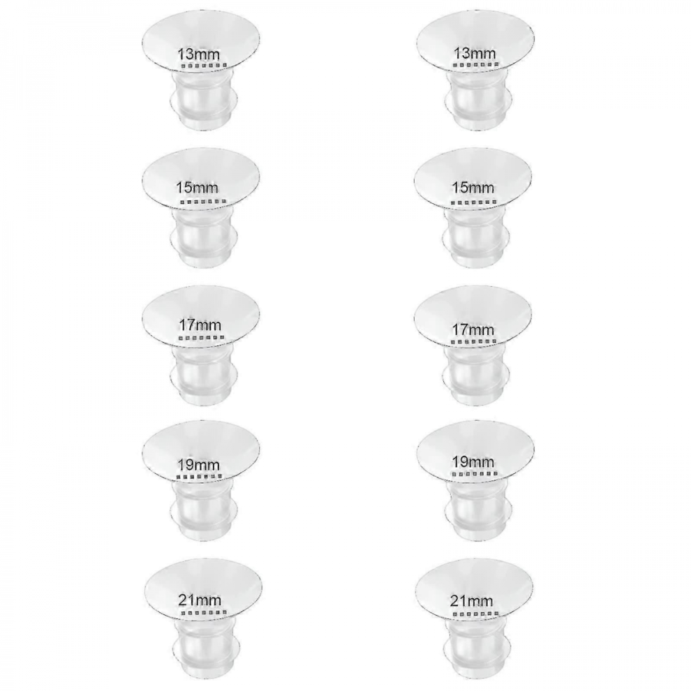 Flange Inserts 13/15/17/19/21mm 10PC,Compatible with Momcozy S12 Pro/S9 Pro/S12/S9 Wearable Breastpump Cup