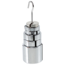 conjunto de massas ranhuradas com cabo para experimentos de física