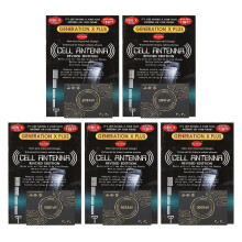 Lot de 5 autocollants pour amplificateur de signal de téléphone portable, noir
