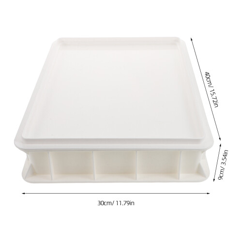 stackbare teigbox aus kunststoff mit deckel für pizzateig, platzsparend 1