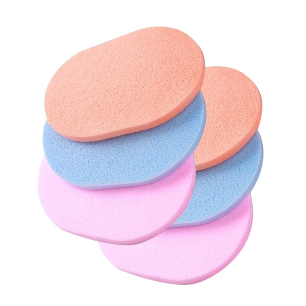 (thin) 6pieces Cleansing Sponge For Makeup Removal Gentle And Non-Irritating-image-OPC-PKJYNW5-NEW