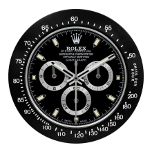 Stile Rolex Daytona, Nero | Orologio da Parete