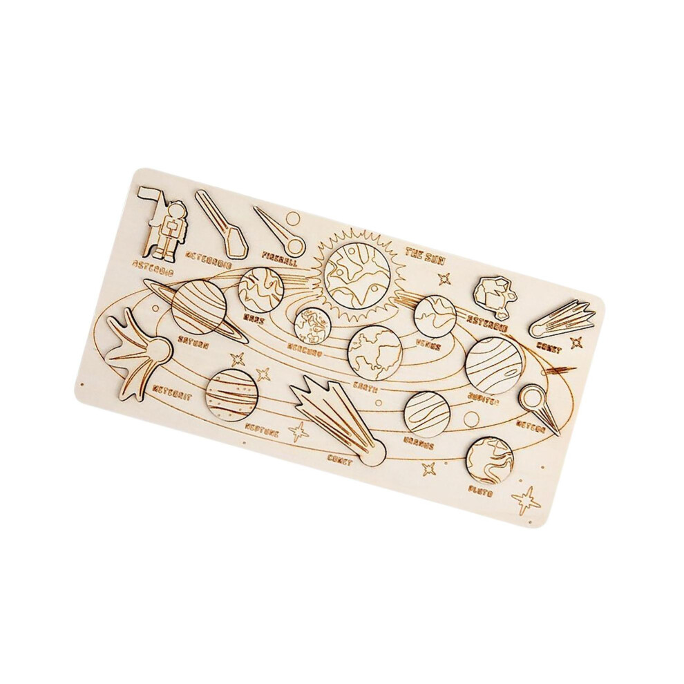 (Wood, 30x15x08cm) Educational and Fun Wooden Solar System Board Game for Kids-image-OPC-PKJYXF6-NEW