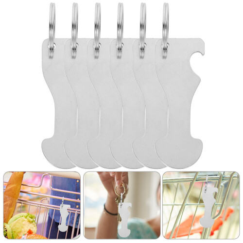 6 boodschappenkarretje munt hanger sleutelhanger 2