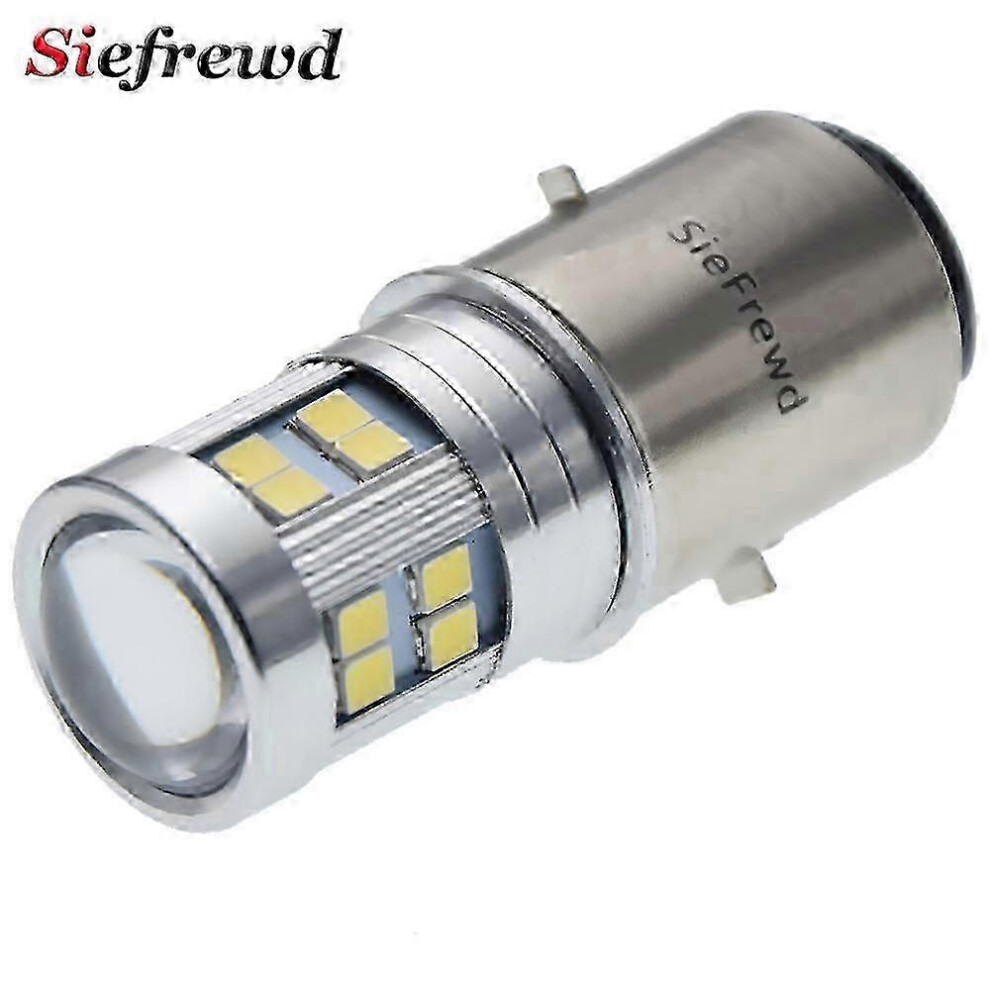 Ba20d Led Headlight Bulb 6V 12V For Motorcycle Motorbike Scooter Moped Atv 2835 24Smd H6 Hi/Lo Beam White 6935165369546