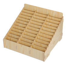 holz handy organizerbox mit mehreren fächern für büro und schule