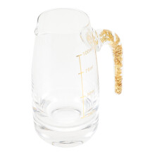 weinspender aus kristallglas mit goldfolie, für wein und likör
