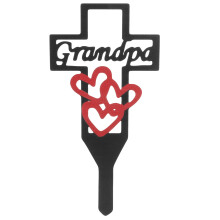 Cemetery Cross Memorial Stake Metall Kreuz Gartenstecker Für Großvater