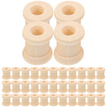 100 carretes madera forma arena 13x15 mm para hilo, cuerda,