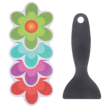4 matte Fliesen-Aufkleber, rutschfest, für Badewanne, Zufallsdesign