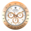 Rolex Daytona Style, Rose Gold & White | Wall Clock 1