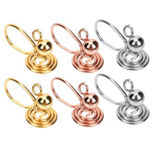 6 -ohrstecker klemmbar spiral für frauen