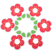 50 blumenförmige lutscher-papierkarten, partyfavors für kinder