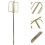 Concrete Mixing Rod Golden Alloy 2pcs 6