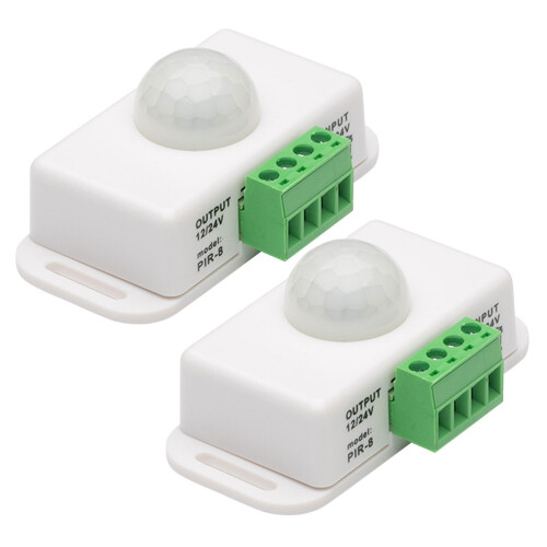 2 stück infrarot-sensor 12-24 v pirsensor mit timerlichtschalter