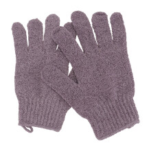 1 paar badpeeling handschoen voor lichaamsscrub met vijf vingers (paars)