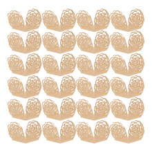 50 uds. envoltorios para chocolate con forma de rosa tallada