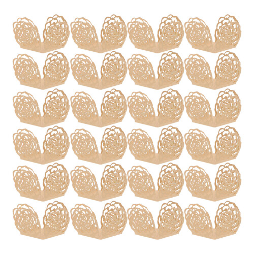 50 uds. envoltorios para chocolate con forma de rosa tallada
