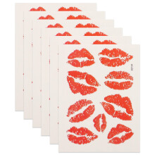 6St Tijdelijke Lippen Tattoo Stickers Water- En Zweetbestendig