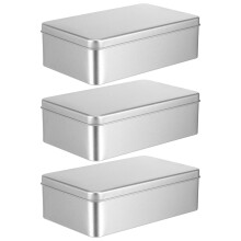 3 unidades cajas de hojalata para almacenamiento y galletas