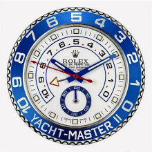 Rolex Yacht Master II, Silver & Blue | Wall Clock