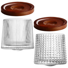 2 sets of milk, wine, whiskey drink cups with coasters