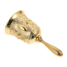1St Retro Handbel Zinklegering Goud Voor Restaurant Service