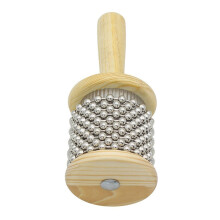 cabasa de madera 2,5'' para niños, instrumento educativo de percusión