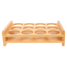 organizador de vasos de bambú con soporte para cerveza, whisky y