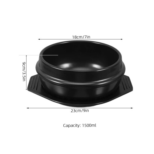 1pc ceramic casserole for rice and bibimbap cooking 2