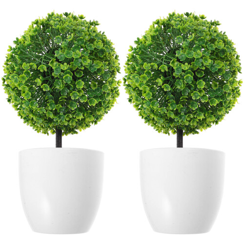 6 Pcs Artificial Plant Ball Decorative Bonsai Green