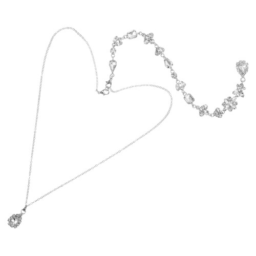 collana con pendente cristallo per sposa
