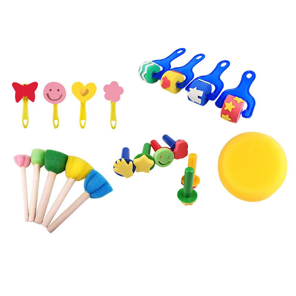 30Pcs/Set Painting Sponge Brush Intelligence Educational Drawing Toys-image-OPC-PKK287R-NEW