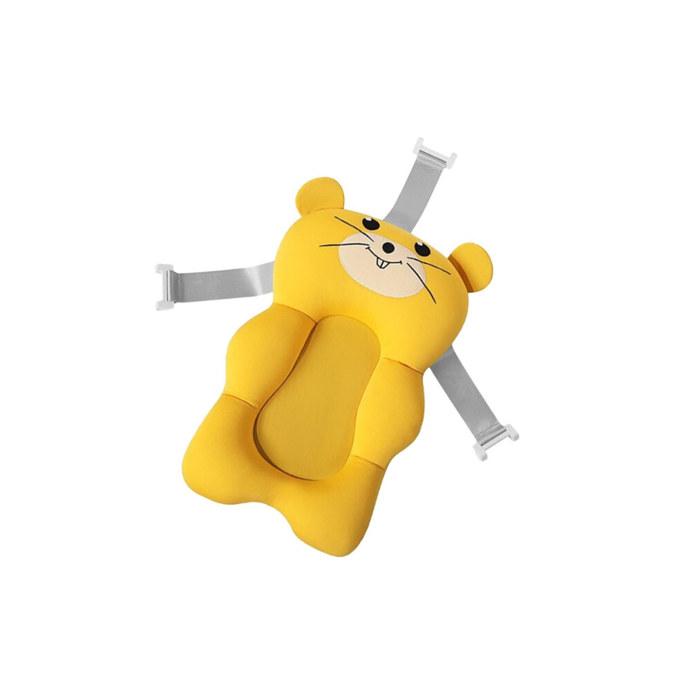 Yellow (Yellow) Ergonomic Soft Baby Bath Seat Support Mat Portable For Newborn Infant