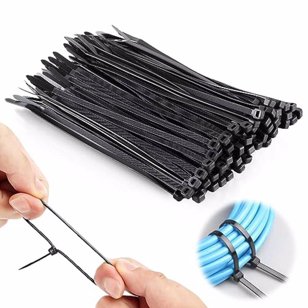 100Pack/Lot Nylon Cable Zip Ties Fasten Cables With Self-Locking Easy 640355840083