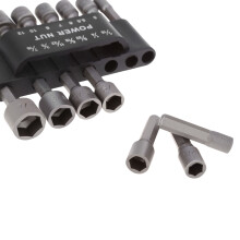 14 piezas brocas tuercas métricas 1/4" 5-12 mm