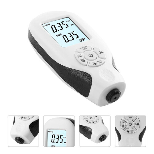Medidor Digital De Espesor ABS Blanco Para Pintura De Auto 2