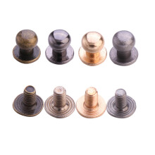 juego 72 uds. tornillos y clavos, accesorios cuero bronce, 8mm 7mm 6mm
