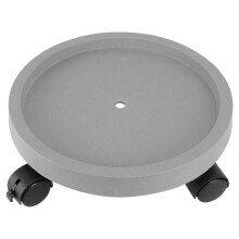 Plastic Pot Holder Flowerpot Base for Moving with Wheels Grey