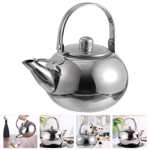 Milk Heating Tea Kettle Silver 1set 2