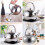 Milk Heating Tea Kettle Silver 1set 9