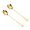 2Pcs Stainless Steel Buffet Spoon Practical Food Serving Fork (Golden) 11