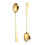 2Pcs Stainless Steel Buffet Spoon Practical Food Serving Fork (Golden) 1