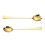 2Pcs Stainless Steel Buffet Spoon Practical Food Serving Fork (Golden) 2