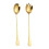 2Pcs Stainless Steel Buffet Spoon Practical Food Serving Fork (Golden) 7