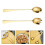 2Pcs Stainless Steel Buffet Spoon Practical Food Serving Fork (Golden) 8