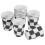 40pcs Checkered Disposable Paper Cups 250ml 10