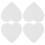 Foam Cake Heart Cake Model White 4pcs 1