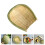 Wicker Fruit Tray Snack Serving Drying Rack Bowls - Khaki 7